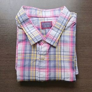 UNTUCKit Men's XXXL Plaid Short Sleeve Button Up